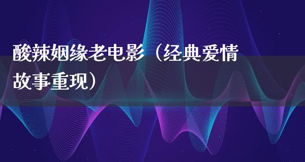 酸辣姻缘老电影（经典爱情故事重现）