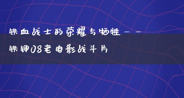 铁血战士的荣耀与牺牲——铁钾08老电影战斗片