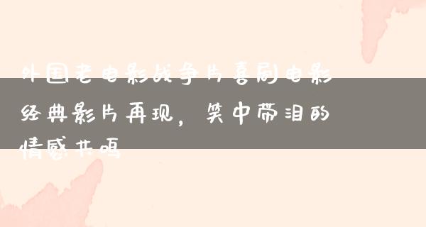 外国老电影战争片喜剧电影经典影片再现，笑中带泪的情感共鸣