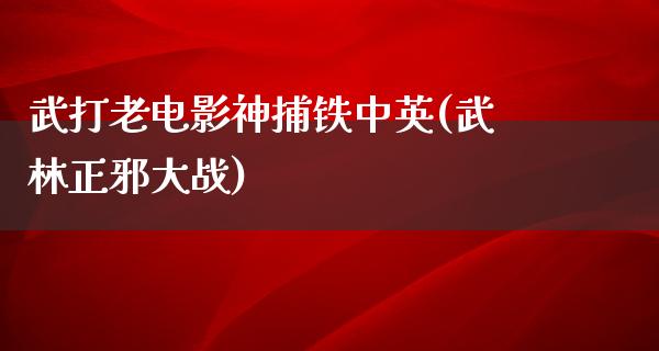 武打老电影神捕铁中英(武林正邪大战)