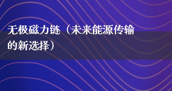 无极磁力链（未来能源传输的新选择）