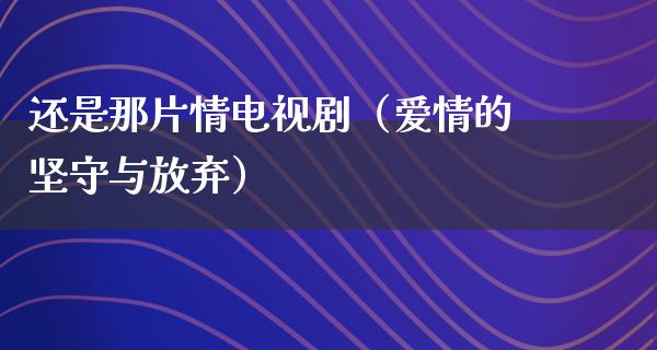 还是那片情电视剧（爱情的坚守与放弃）