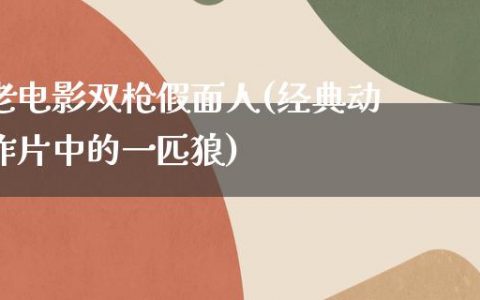 老电影双枪假面人(经典动作片中的一匹狼)