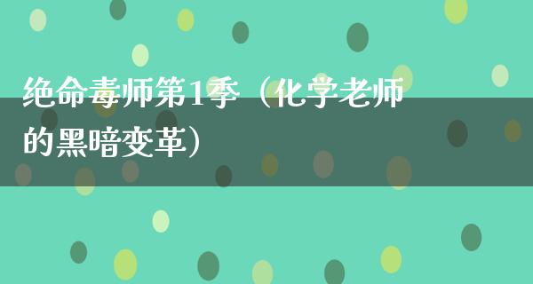 绝命毒师第1季（化学老师的黑暗变革）