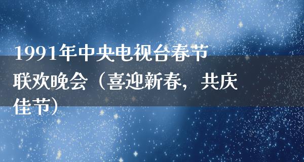 1991年**电视台春节联欢晚会（喜迎新春，共庆佳节）