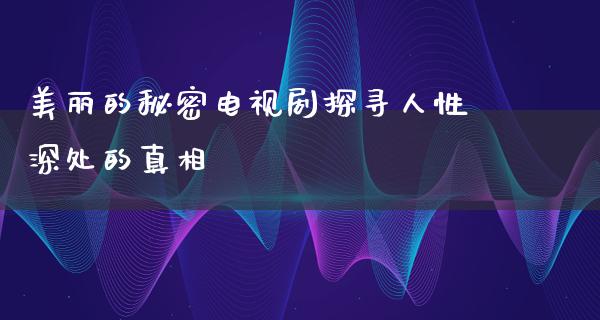 美丽的秘密电视剧探寻人性深处的**