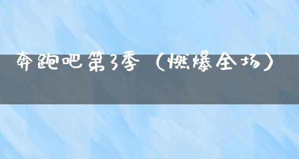 奔跑吧第3季（燃爆全场）