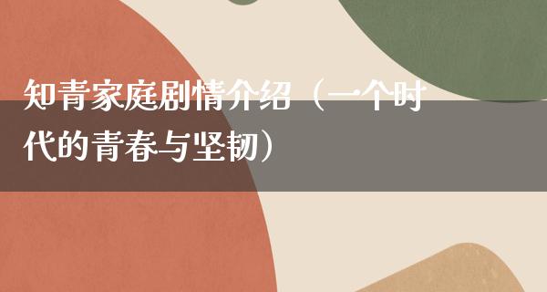 知青家庭剧情介绍（一个时代的青春与坚韧）