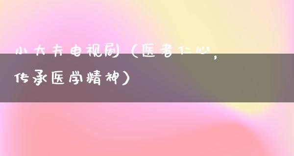 小大夫电视剧（医者仁心，传承医学精神）