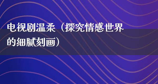 电视剧温柔（探究情感世界的细腻刻画）