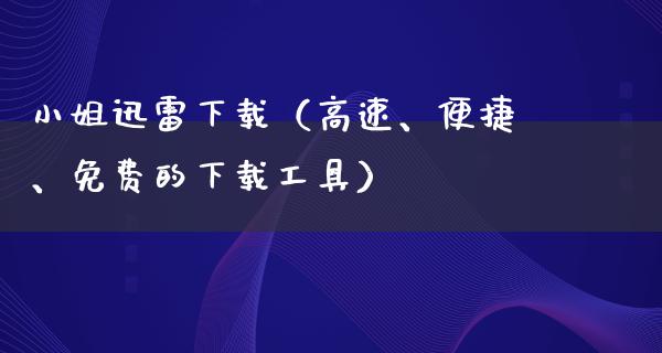 小姐****（高速、便捷、免费的下载工具）