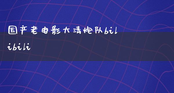 国产老电影大清炮队bilibili