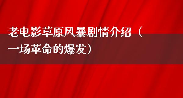 老电影草原风暴剧情介绍（一场革命的爆发）