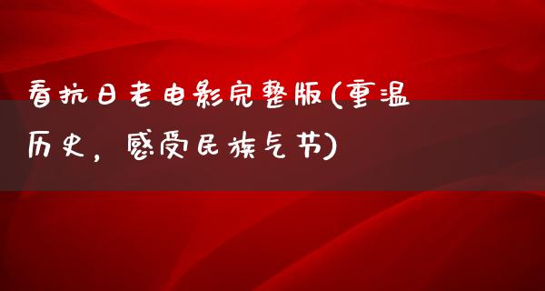 看抗日老电影完整版(重温历史，感受民族气节)