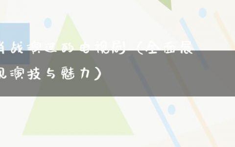 肖战演过的电视剧（全面展现演技与魅力）