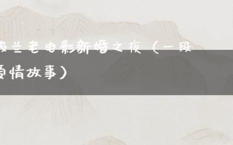 波兰老电影新婚之夜（一段爱情故事）