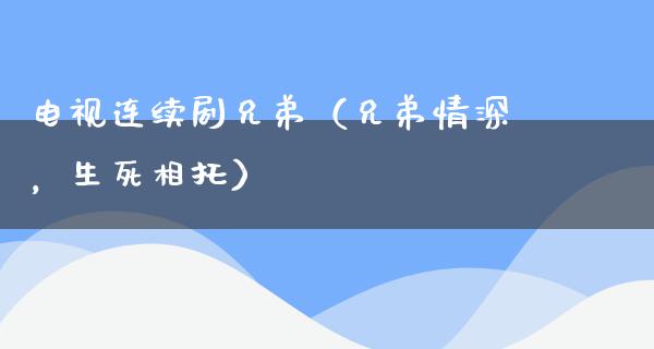 电视连续剧兄弟（兄弟情深，生死相托）