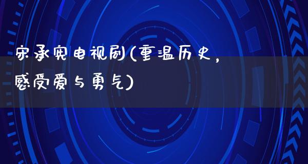 宋承宪电视剧(重温历史，感受爱与勇气)